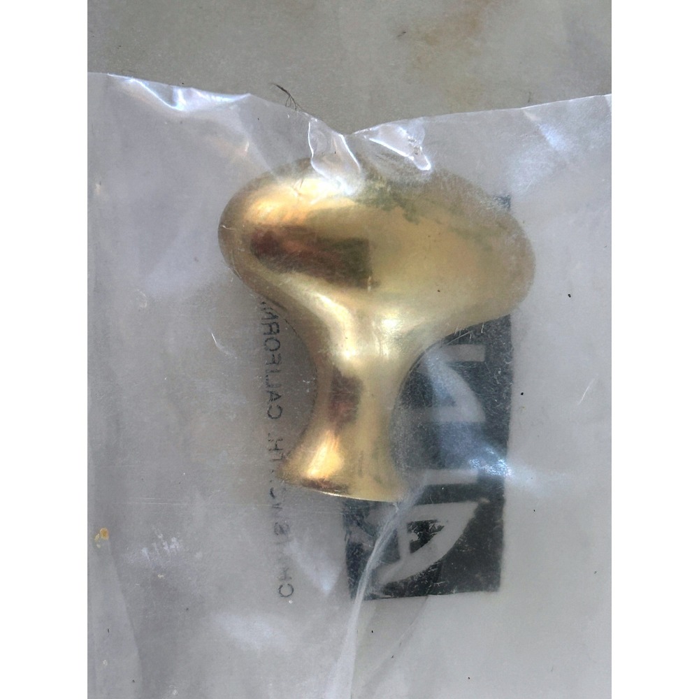 Lot of 14 ALNO Solid Brass Cabinet Knobs Oval Egg New in Package Screws Included